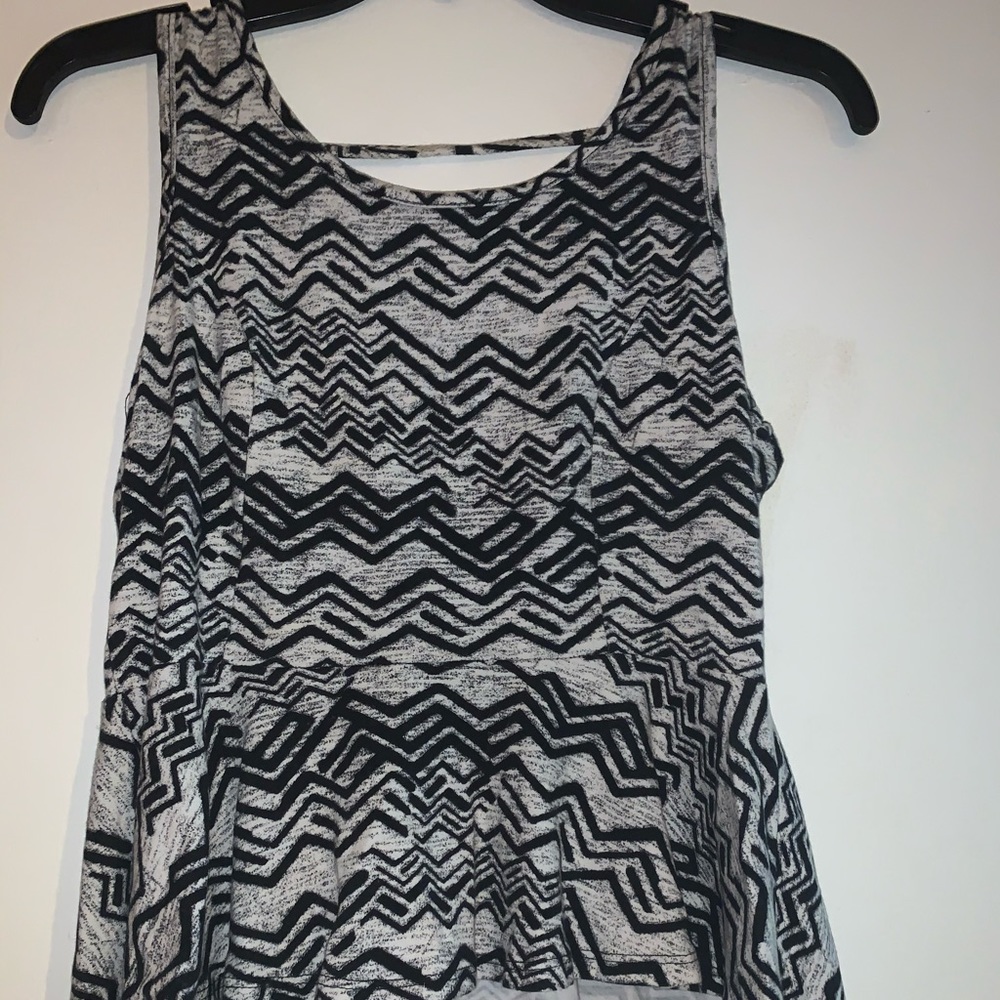 Grey & Black High Low Shirt